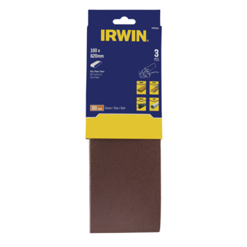 Irwin schuurband 100 x 620 mm K80, 3 stuks