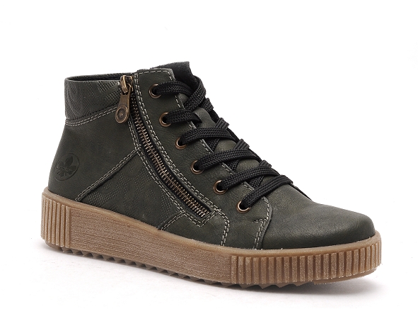Rieker boots bottine plates femme m6434 kaki