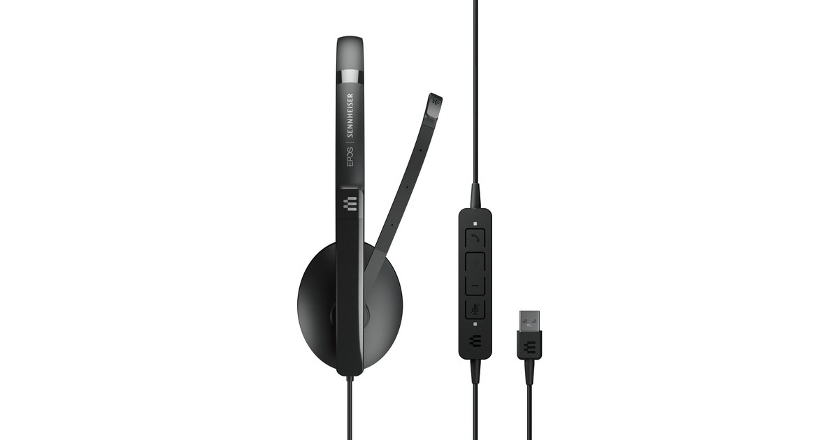 EPOSADAPT 160 USB II on-ear headset  (Zwart, Stereo, USB)