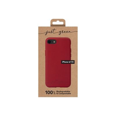 Just Green - Coque de protection souple pour Iphone SE (2020)/8/7/6S/6 - rouge