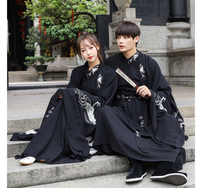 Girls Supply - Bijpassende traditionele Chinese geborduurde jas / top / rok / set