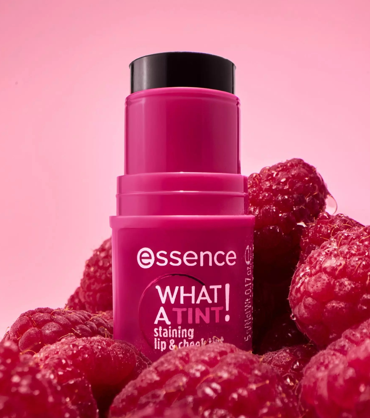 essence - Batom em bastão para lábios e bochechas What a Tint! - 10: Raspberry Vibes