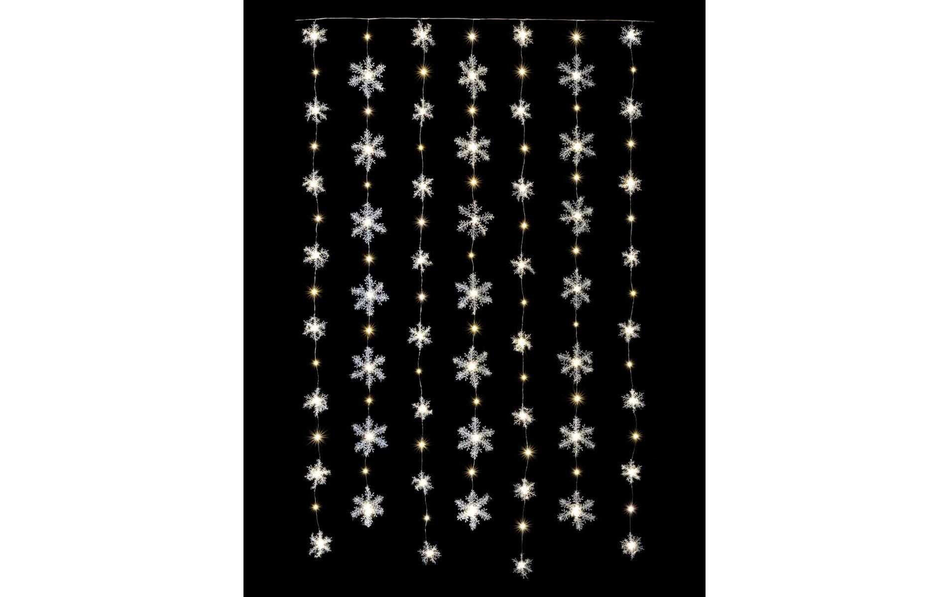 LED-Lichtervorhang Snowflake 1.2 m, 105 LEDs, IndoorLichtervorhang