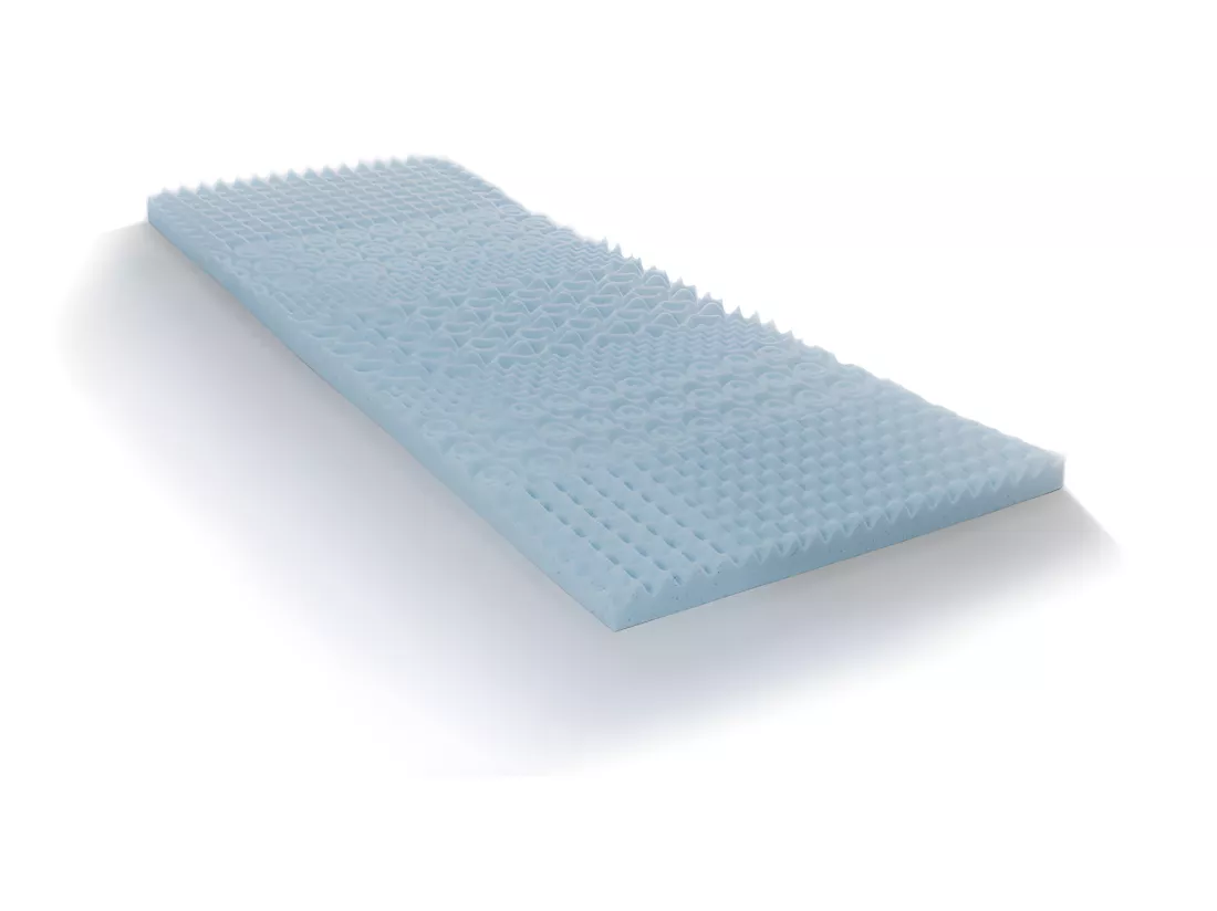 OLYMPE LITERIE | Surmatelas GEL REFRESH 90x190 cm | Mémoire de forme avec gel thermorégulateur
