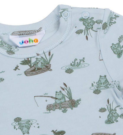 Joha T-Shirt - Viskose/Bambus - Hellblau m. Frösche