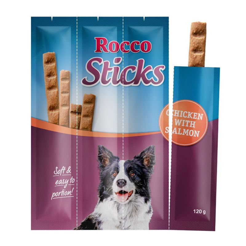 Bâtonnets Sticks Rocco, poulet ou bœuf