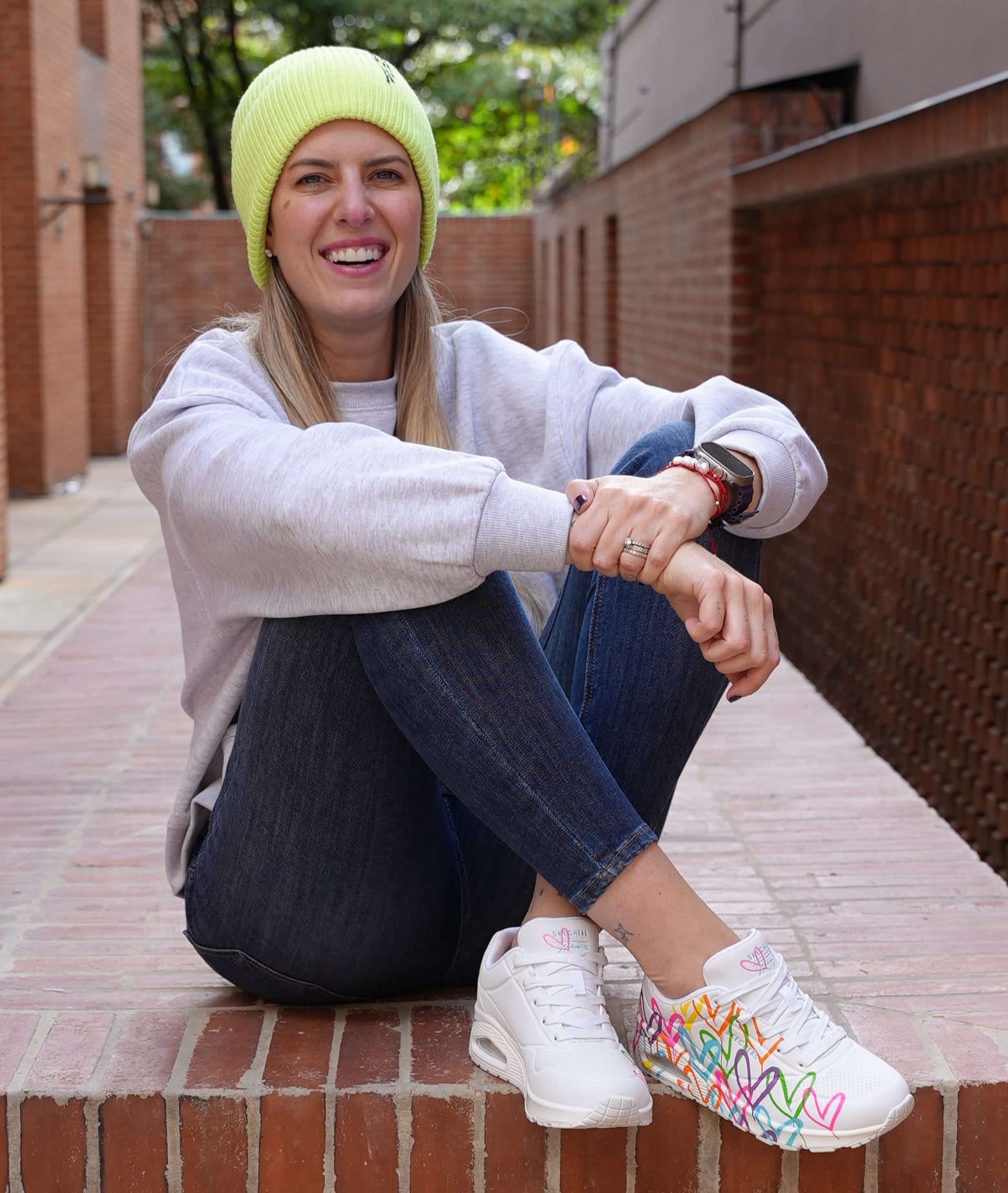 Skechers Sneaker »UNO - HIGHLIGHT LOVE«  , Freizeitschuh, Halbschuh, Schnürschuh mit Herzchen-Print