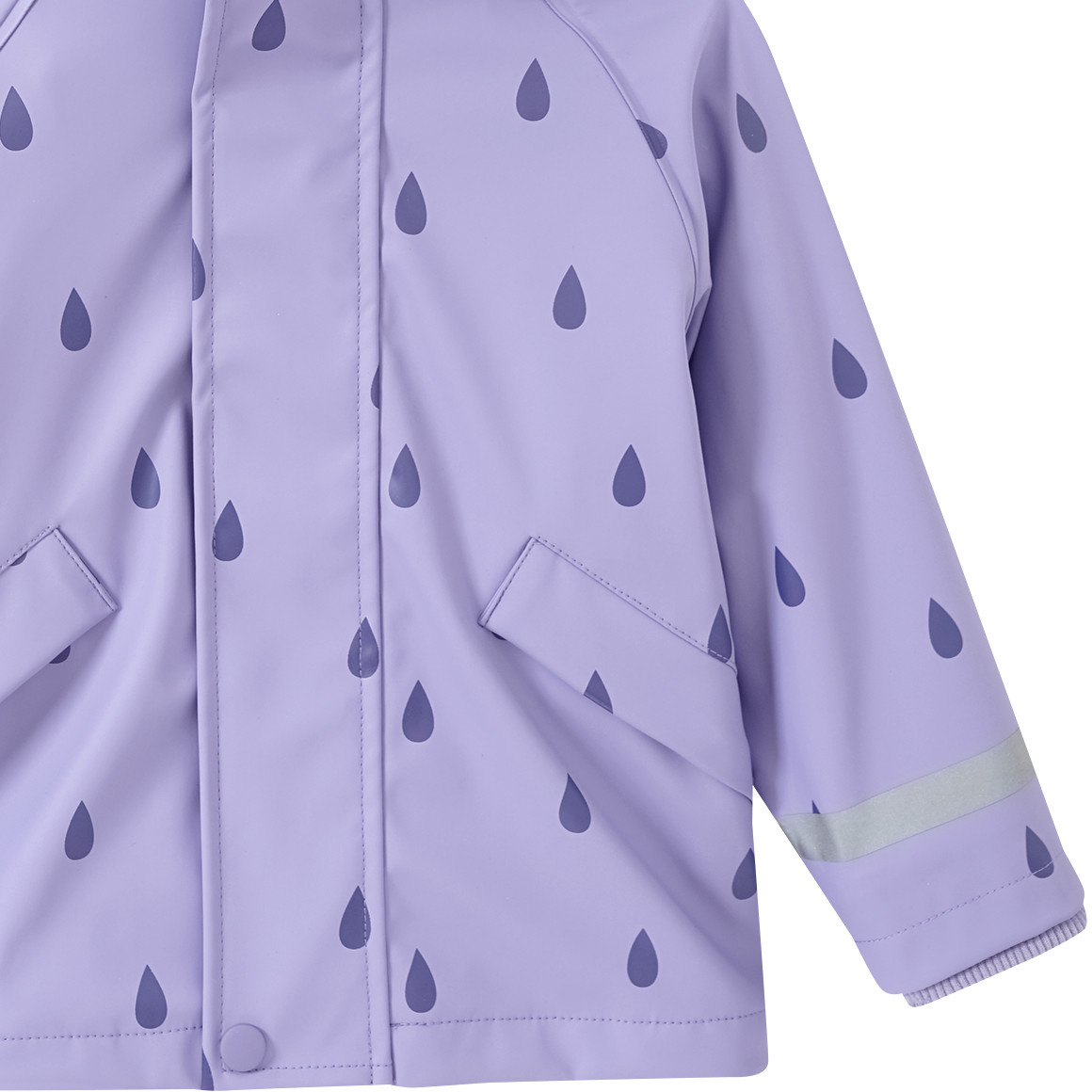 Topomini Baby Regenjacke mit Regentropfen-Muster helllila