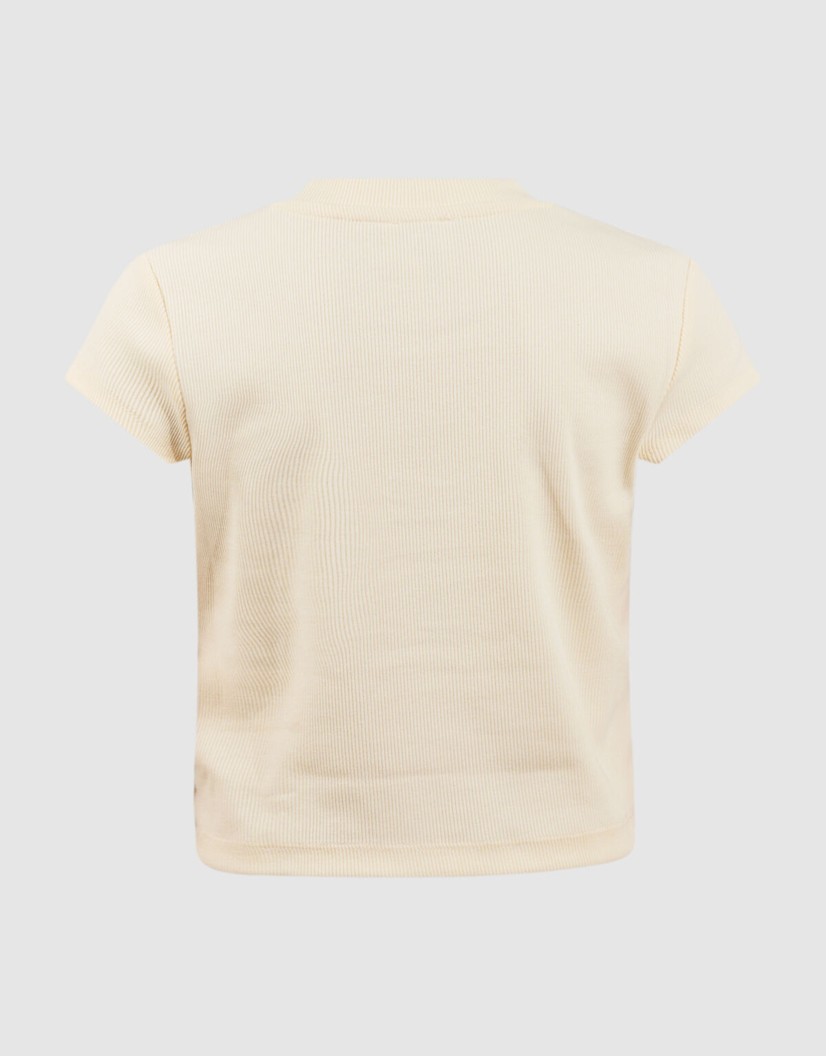 Rib Pepper Crop Top Gebroken Wit