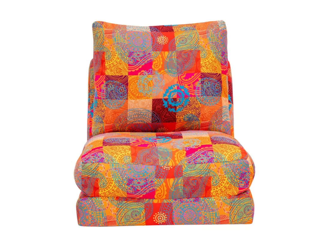 Fauteuil convertible multipositions patchwork Talya 60cm