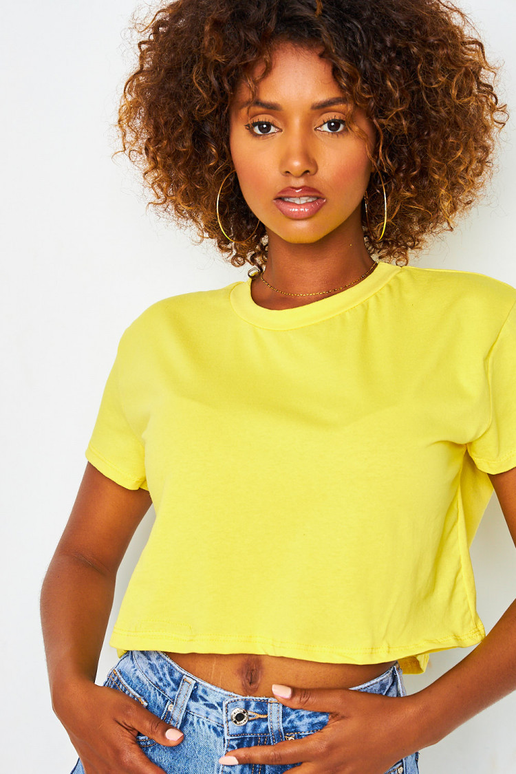 T-shirt large jaune uni