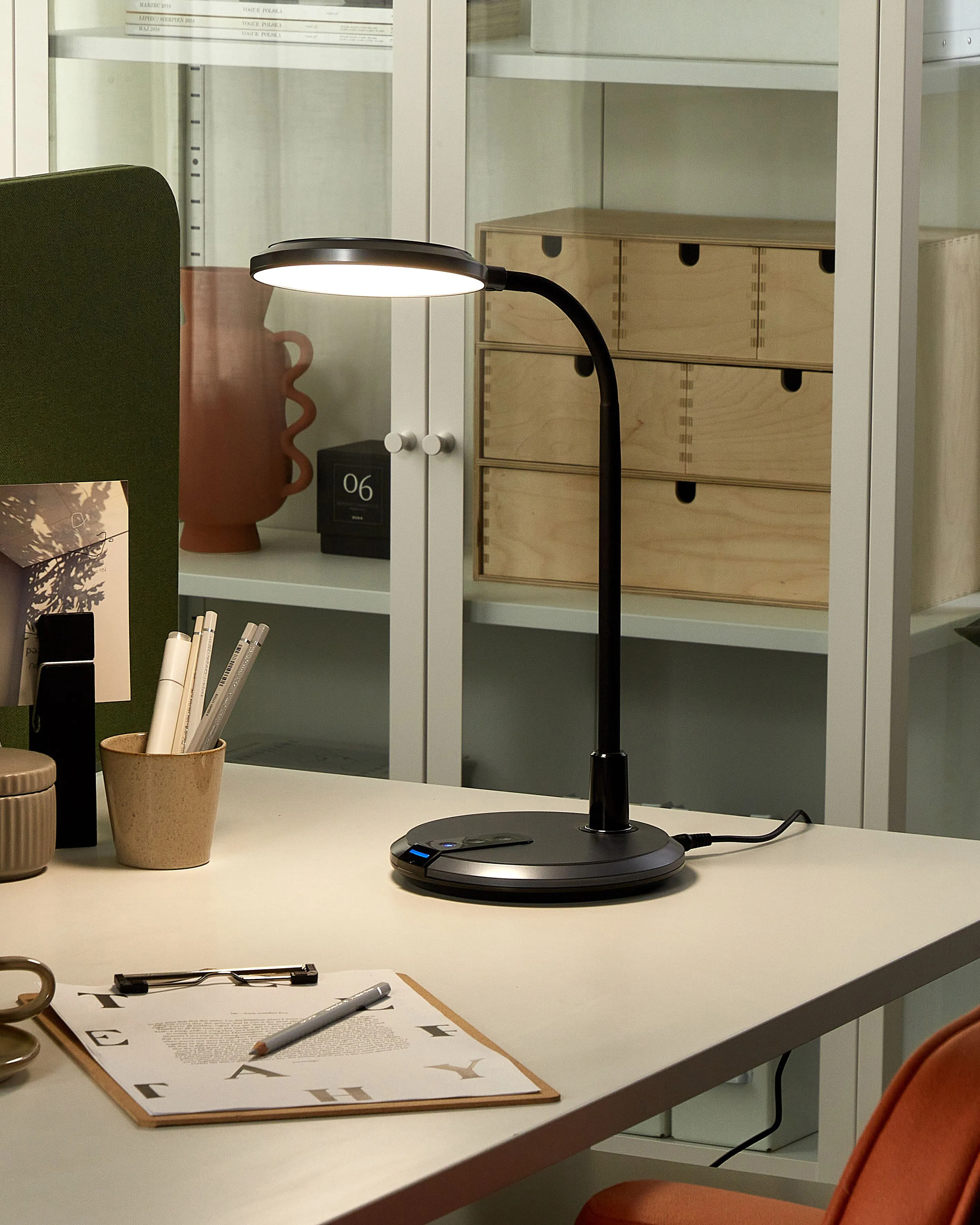 LED bureaulamp COLUMBA verstelbaar Metaal Zwart