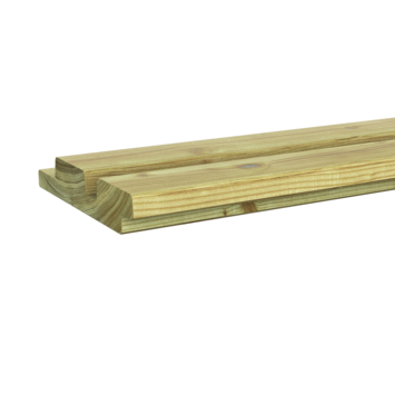 Rhombusprofiel vuren ca. 2,8 x 14,5 cm, lengte ca. 180 cm