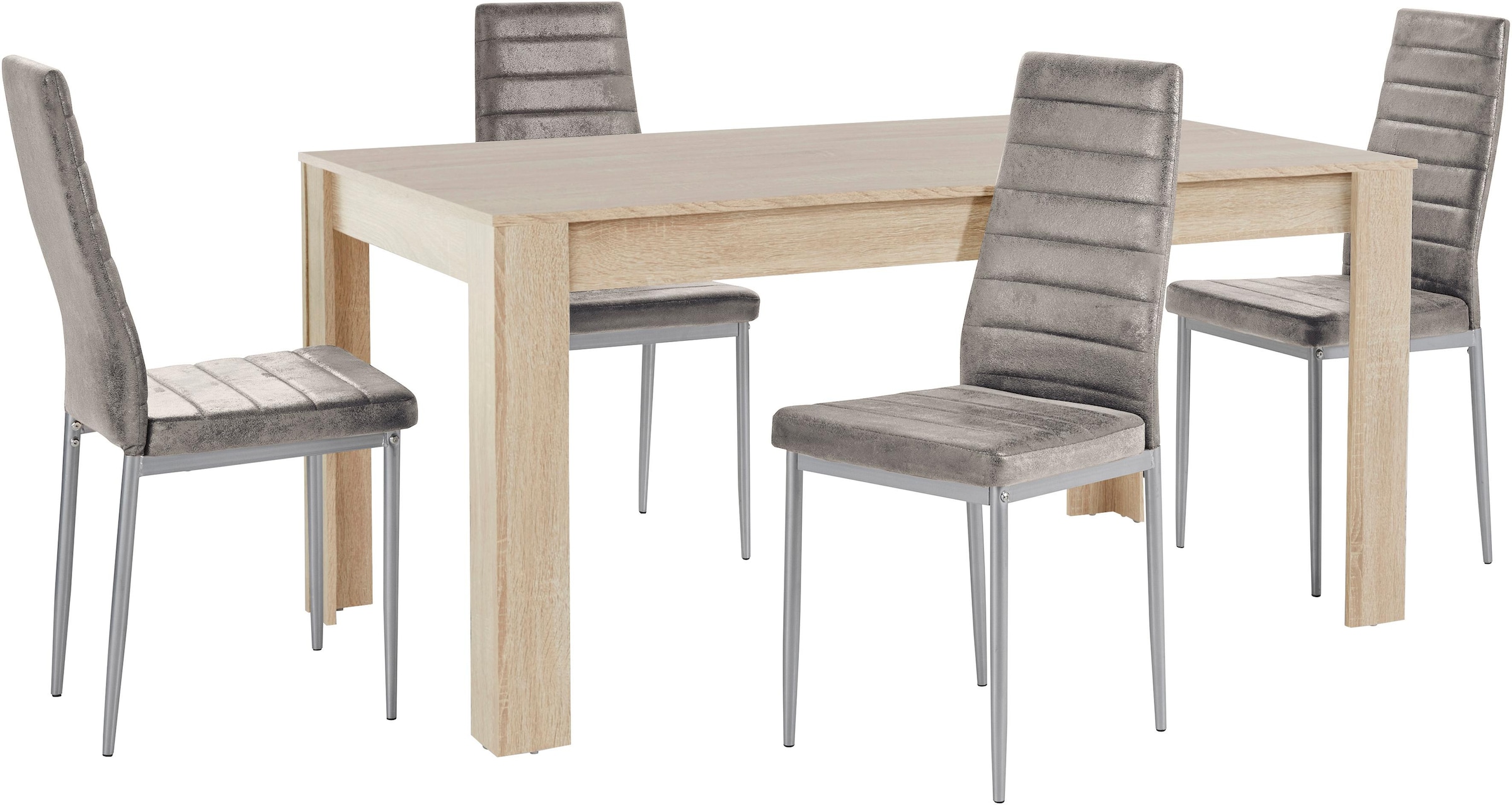 INOSIGN Essgruppe »Lynn160/Kate« Set, 5 Stk. tlg. Tisch mit 4 Stühlen, Belastbarkeit 120 KG