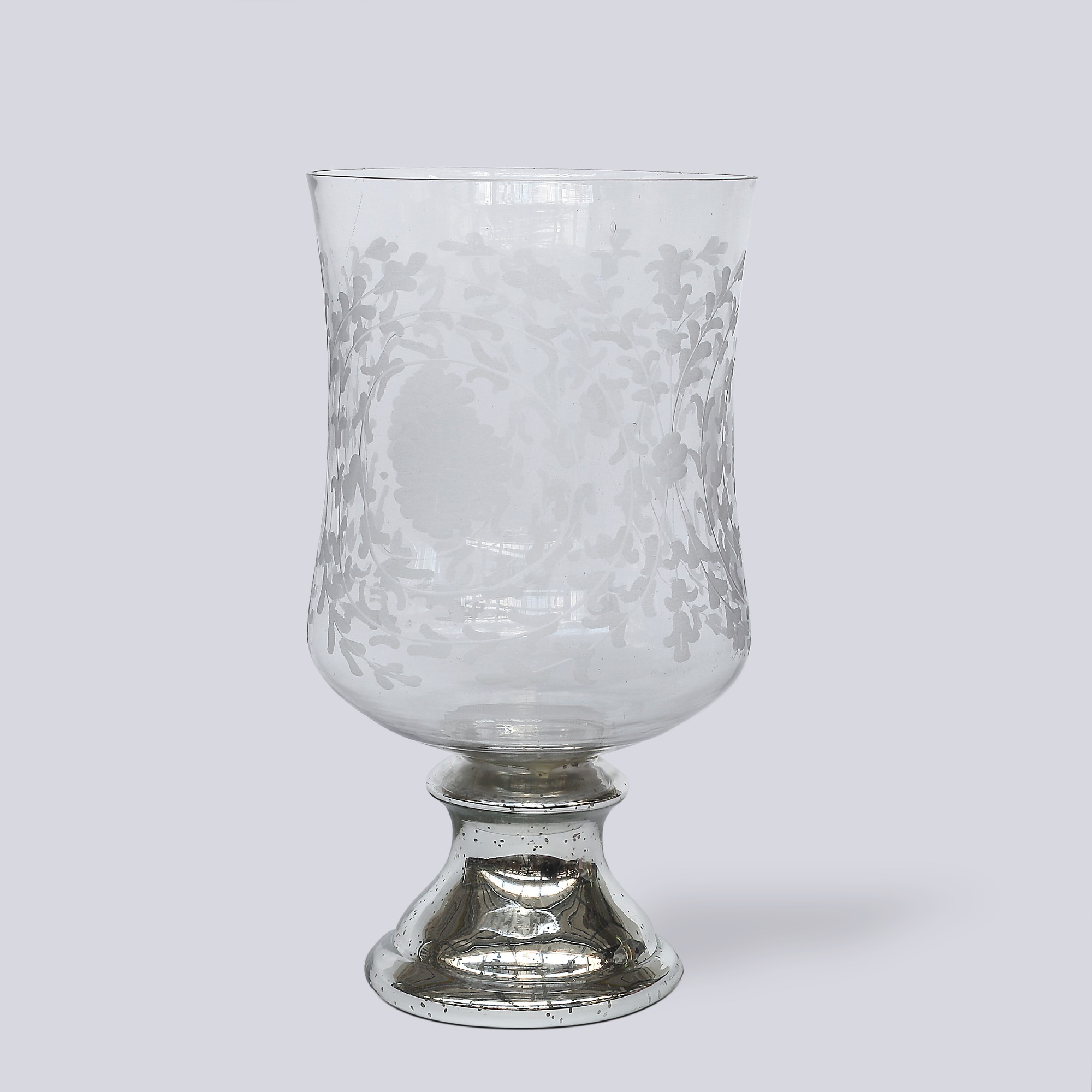 Windlicht 'Dumois', silber, Ø 18,5 cm, H 35 cm von fischer's lagerhaus
