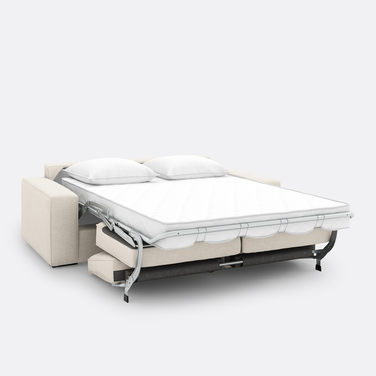 LA REDOUTE INTERIEURS<br>Cama-banco em tecido terra texturizado, mousse, Cecilia