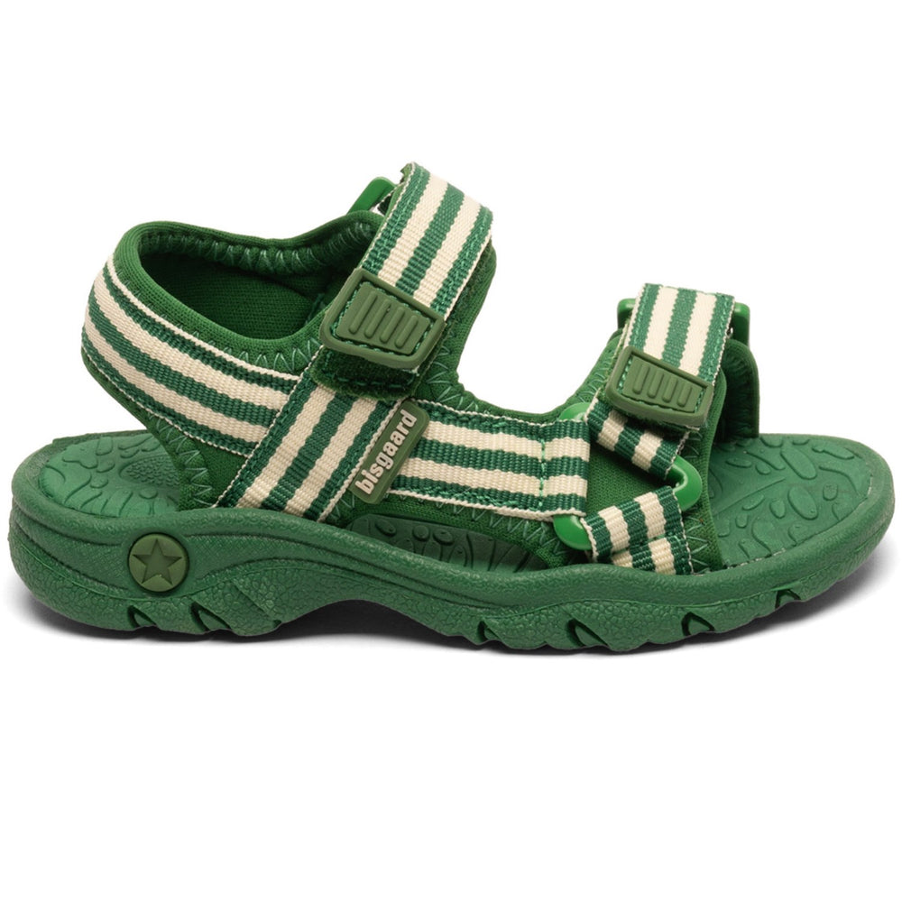 Køb Bisgaard Emerald Green Stripes Trine Kjær X Addie Sandal