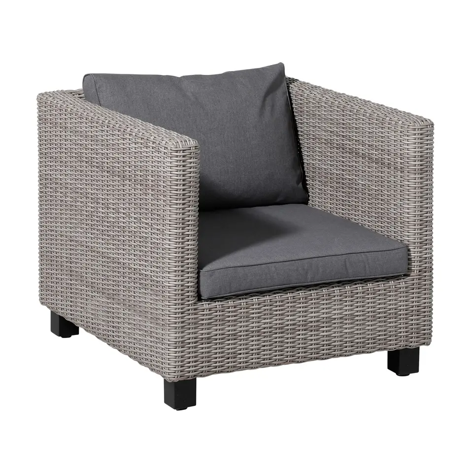 Madison - Lounge Rugkussen Oxford grey - Ca. 40x60 cm - Set van 2