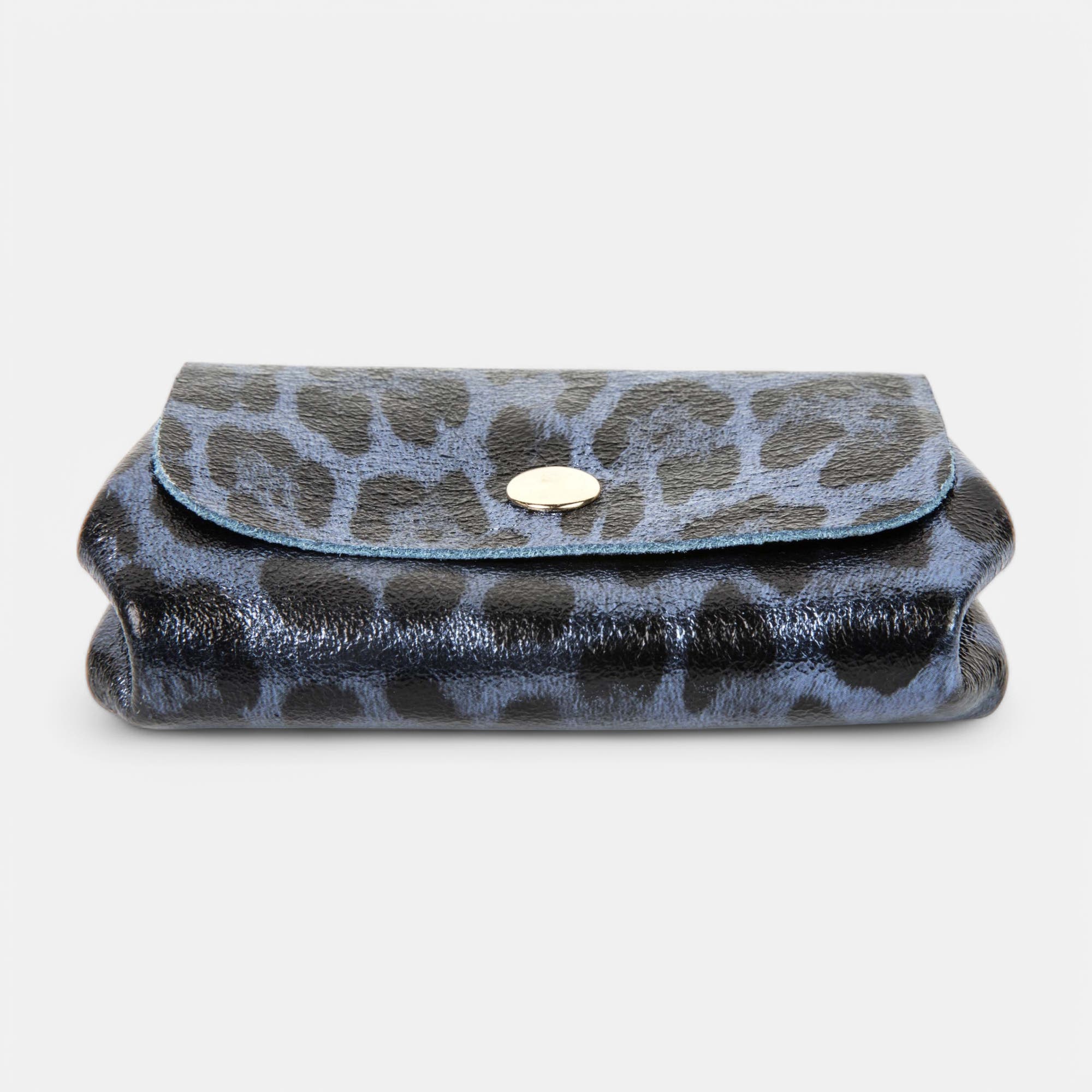 Petite maroquinerie en cuir bleu