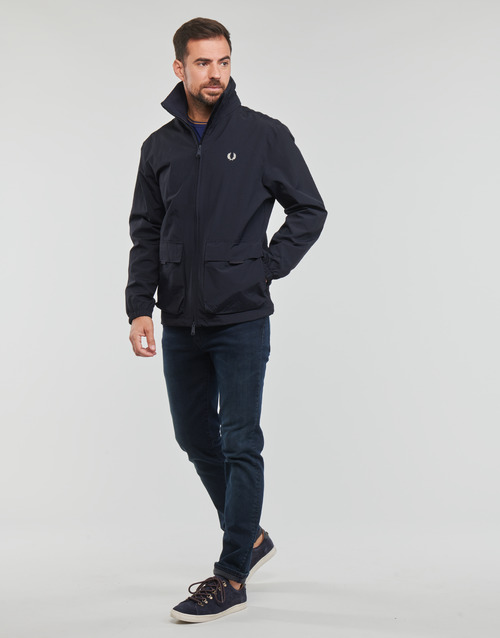 Fred Perry - PATCH POCKET ZIP HROUGH JACKET - Bleu marine