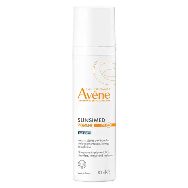 Protetor solar Avene Sunsimed com pigmento UVB UVA Luz Azul DM 80ml