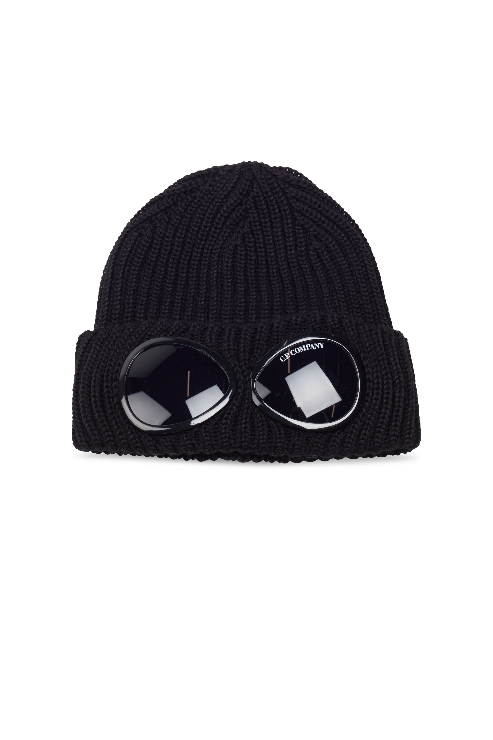 C.P. COMPANY Bonnets  EXTRAFINE MERINO WOOL GOGGLE BEANIE Noir