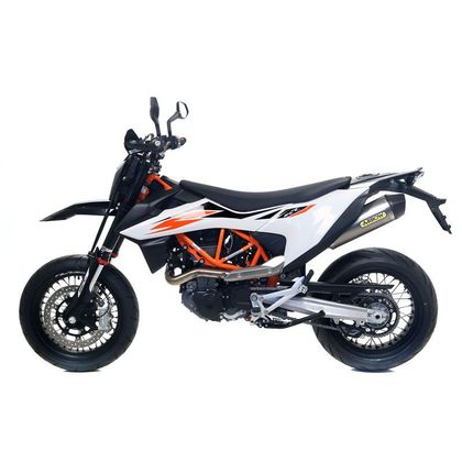 Silencieux Arrow Race-tech Titane embout carbone - Gris