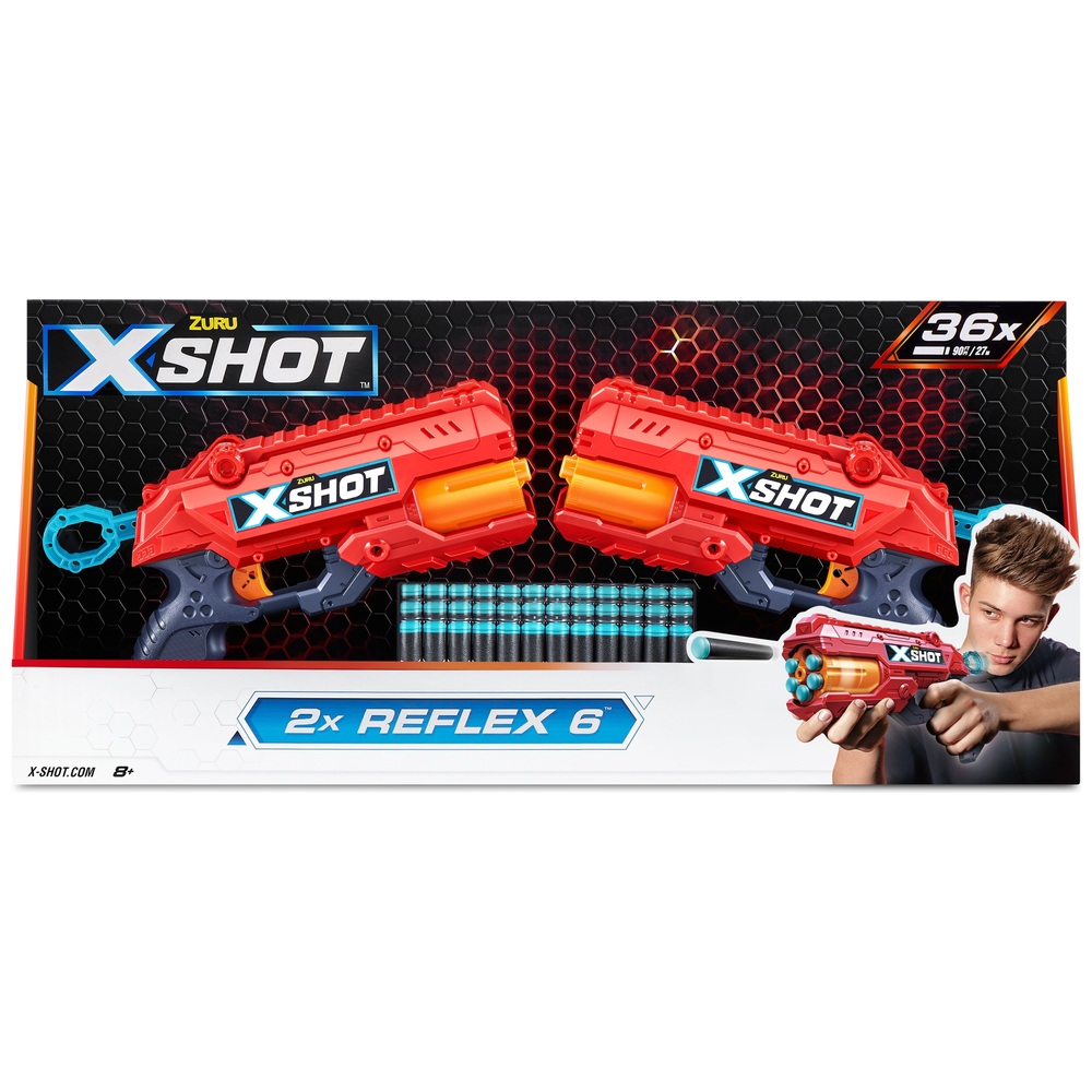 XSHOT Excel Reflex 6 2er-Pack Blaster mit 36 Darts von ZURU