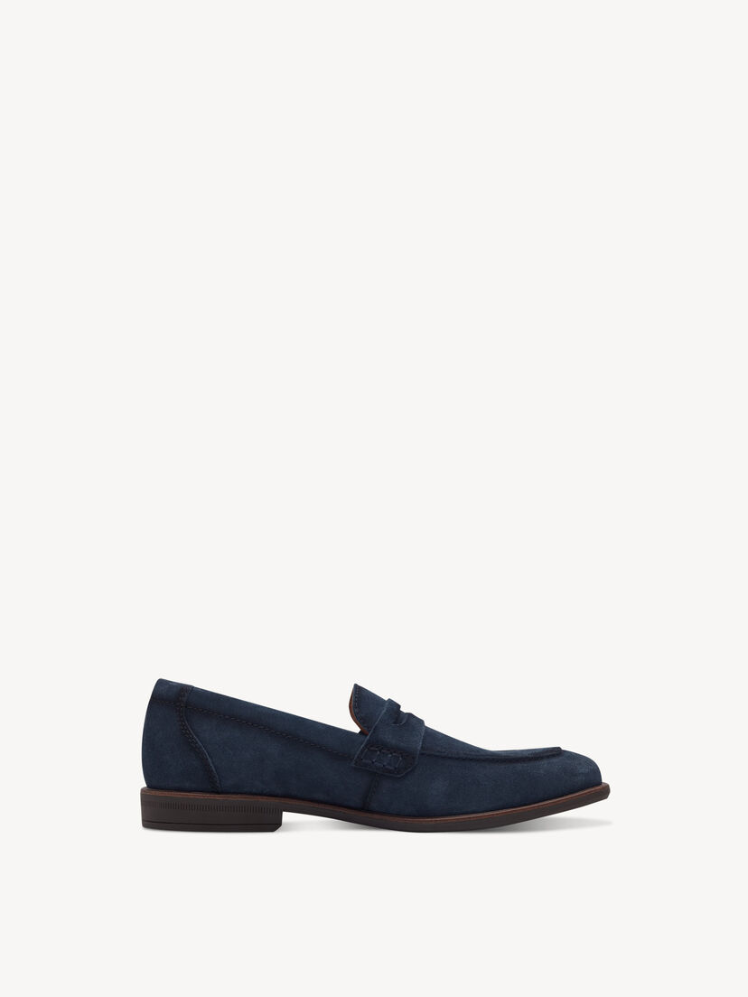 Leren Instappers - blauw