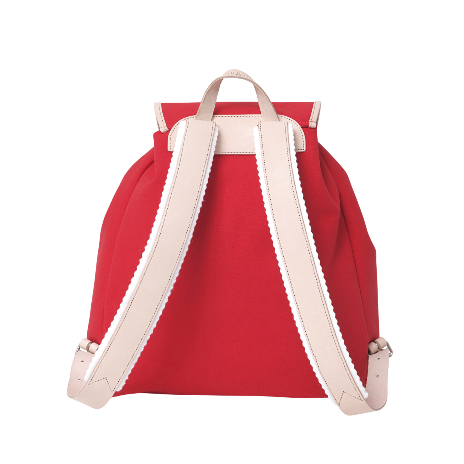 Rucksack Georg Rot, Leder Natur