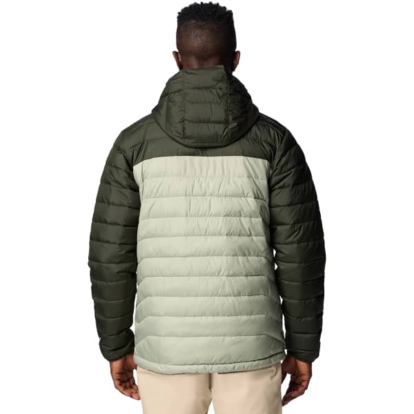Doudoune randonnée COLUMBIA POWDER LITE II HOODED JKT SAFARI/GREENSCAPE