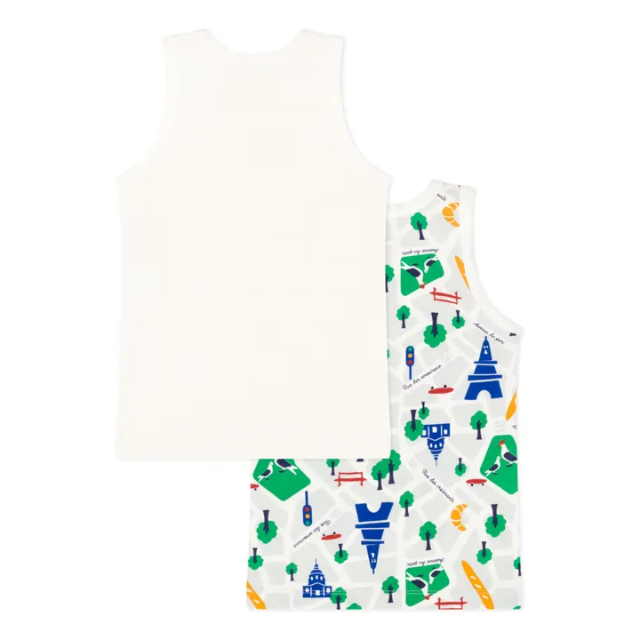 Petit Bateau Lot 2 Débardeurs Paris | Bleu