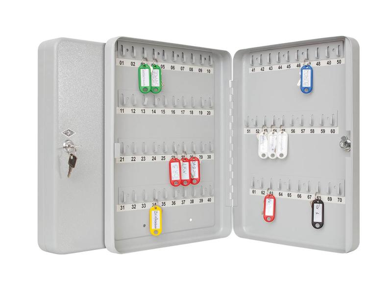 WEDO Schlüsselschrank mit Schlüsselöffnung, 70 Schlüssel Wedo Schlüsselschrank für 70 Schlüssel