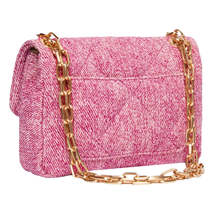 Vanessa Bruno Sac Nano Moon Effet Denim Délavé | Rose fuschia