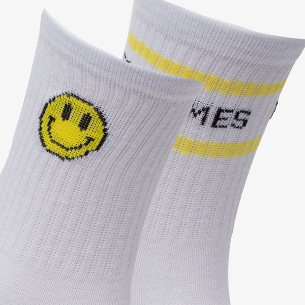 3 paar halfhoge kinder sokken met smiley