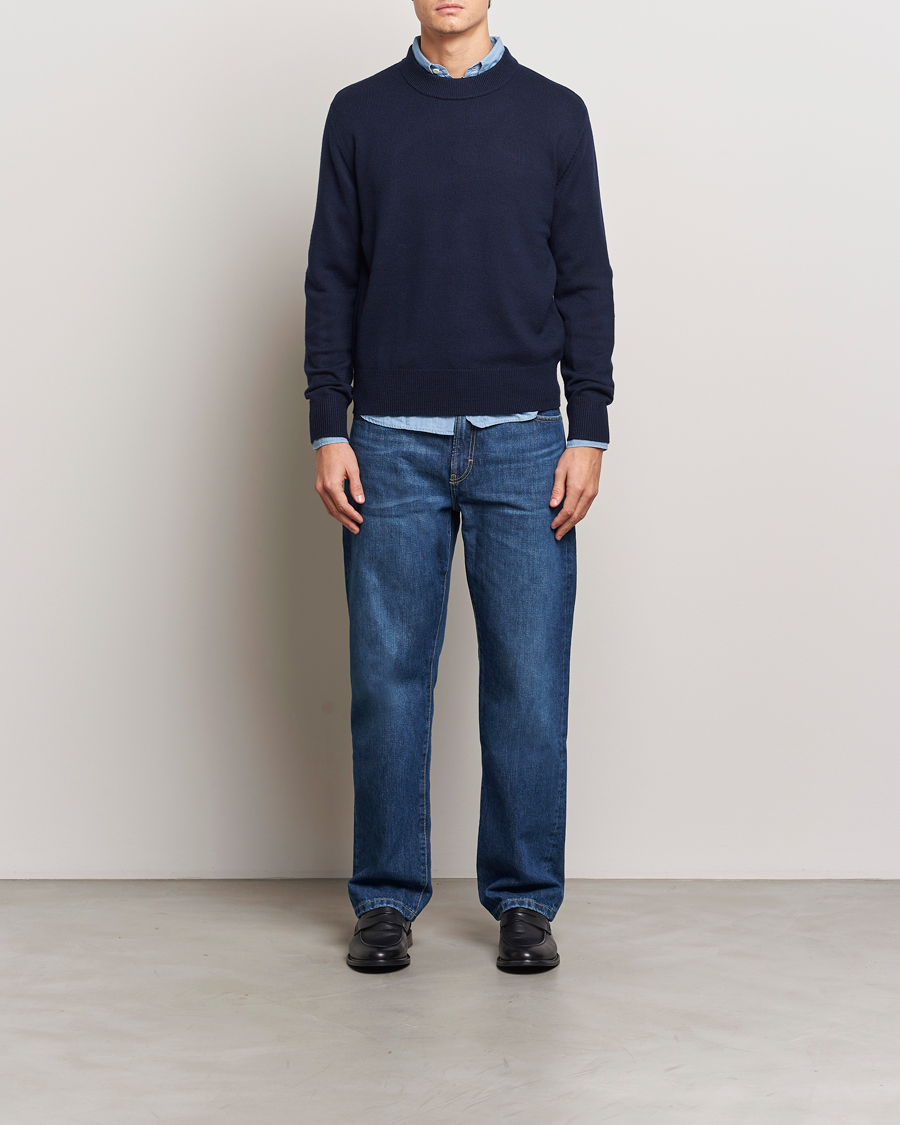 Sunflower Moon Merino Sweater Navy