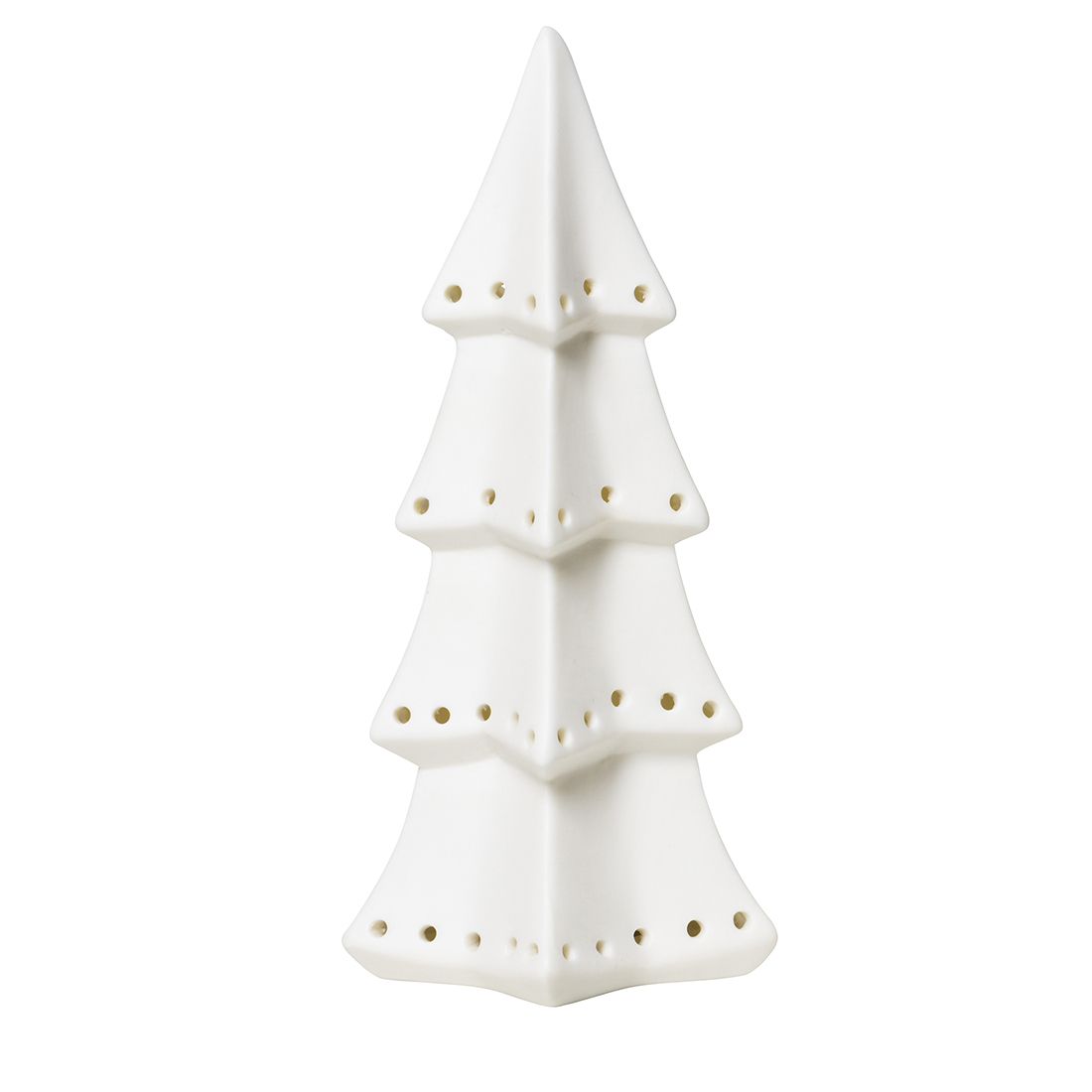 Juletre porselen med led 15,90cm Perry