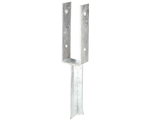 U-vormige paaldrager met betonanker, 71 x 200 x 200 mm, thermisch verzinkt, 1 stuk