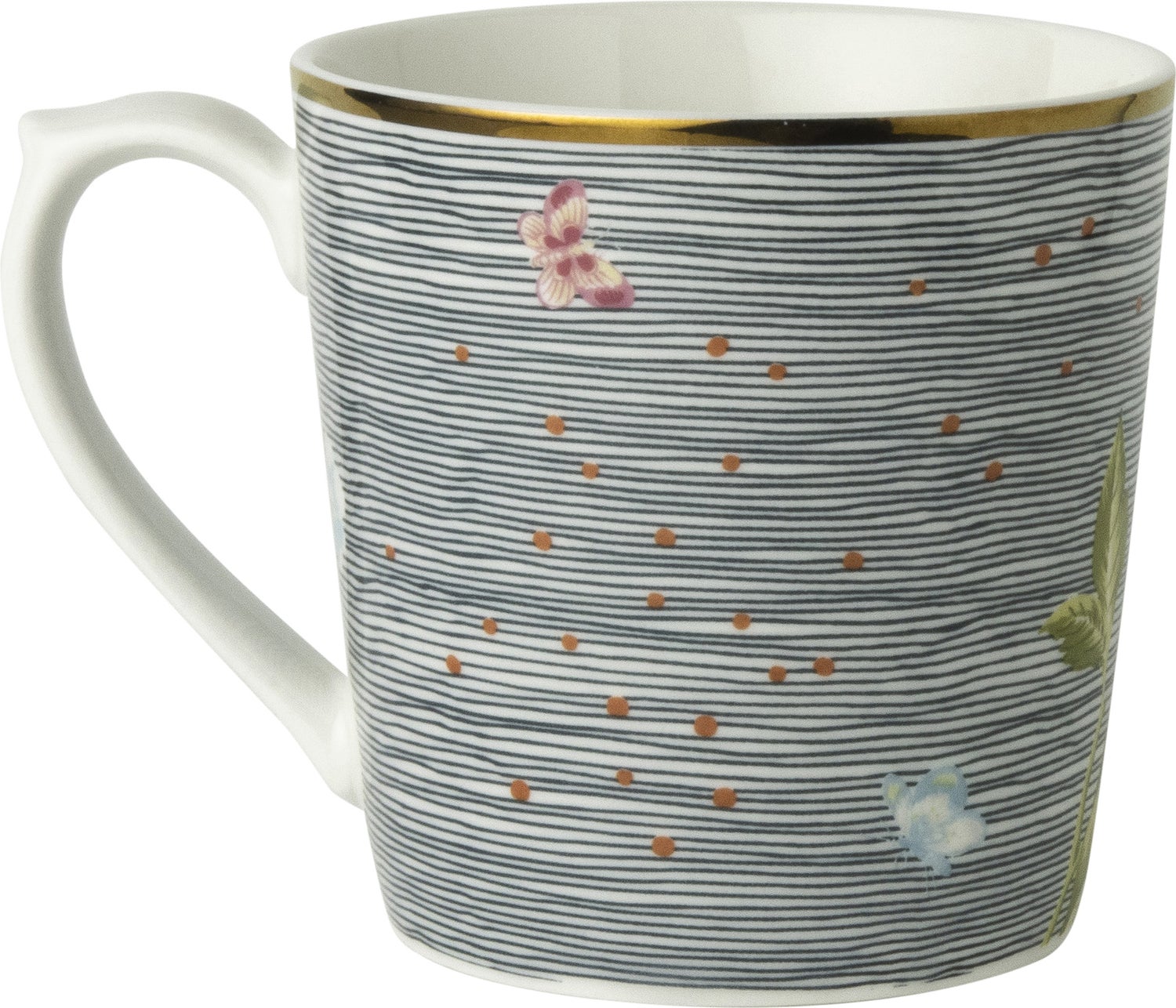 Laura Ashley mok Midnight Pinstripe blauw 0,35 L