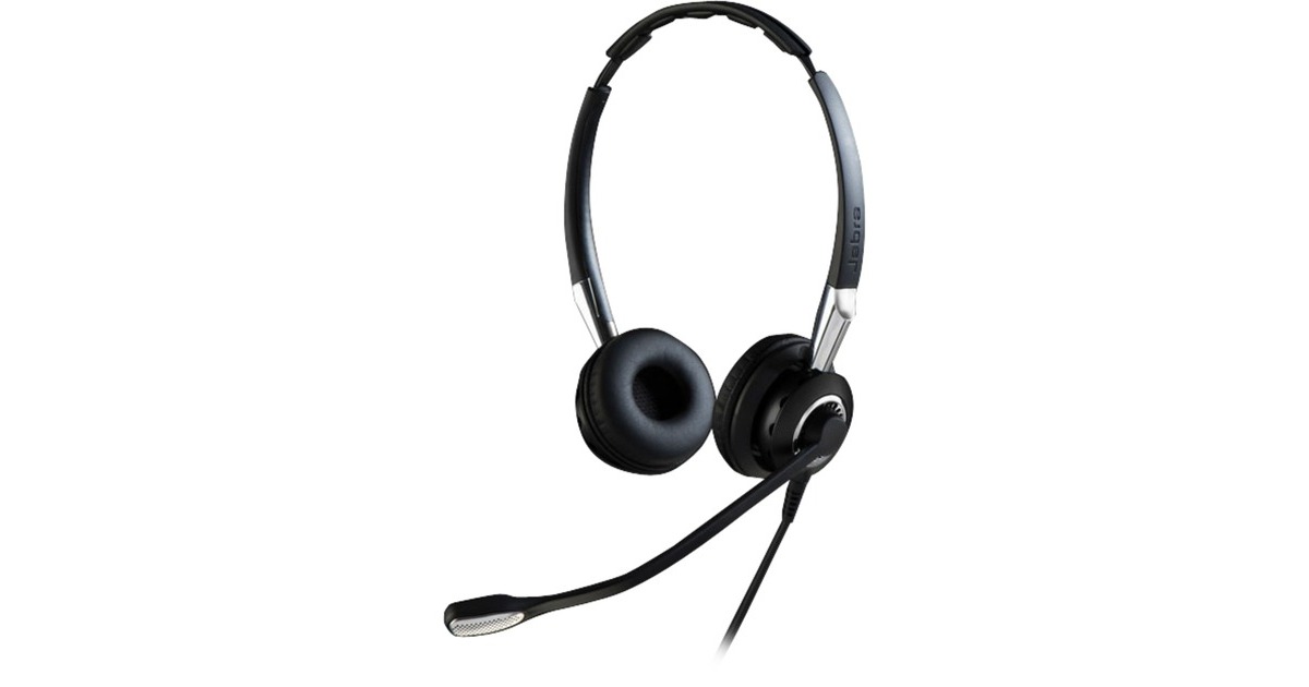 JabraBIZ 2400 II Duo on-ear headset  (Zwart)
