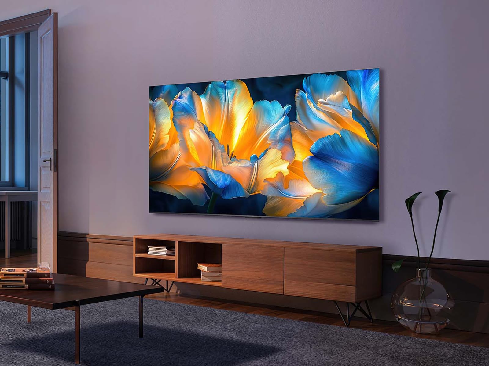 TCL 98Q6C QD-Mini LED TV, 4K HDR Premium 1000nits, Smart TV alimenté par Google (Dolby Vision IQ et Atmos, Panneau HVA Mat, système Audio Onkyo 2.1, M