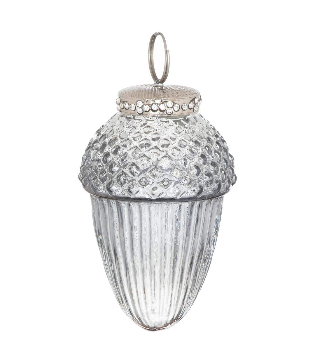 Hill Interiors - Boule de Noël THE NOEL COLLECTION (Gris) (13 cm x 7 cm x 7 cm) - UTHI4346