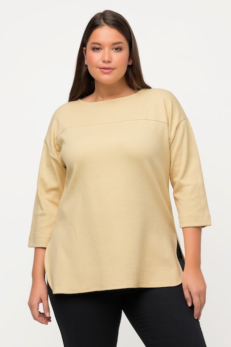 Shirt, U-Boot-Ausschnitt, 3/4-Arm, Biobaumwolle