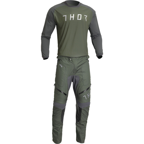 Thor Motocross - Maillot Terrain Kaki / Charcoal