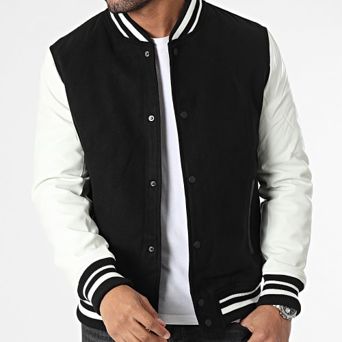 Veste bomber Noir Blanc