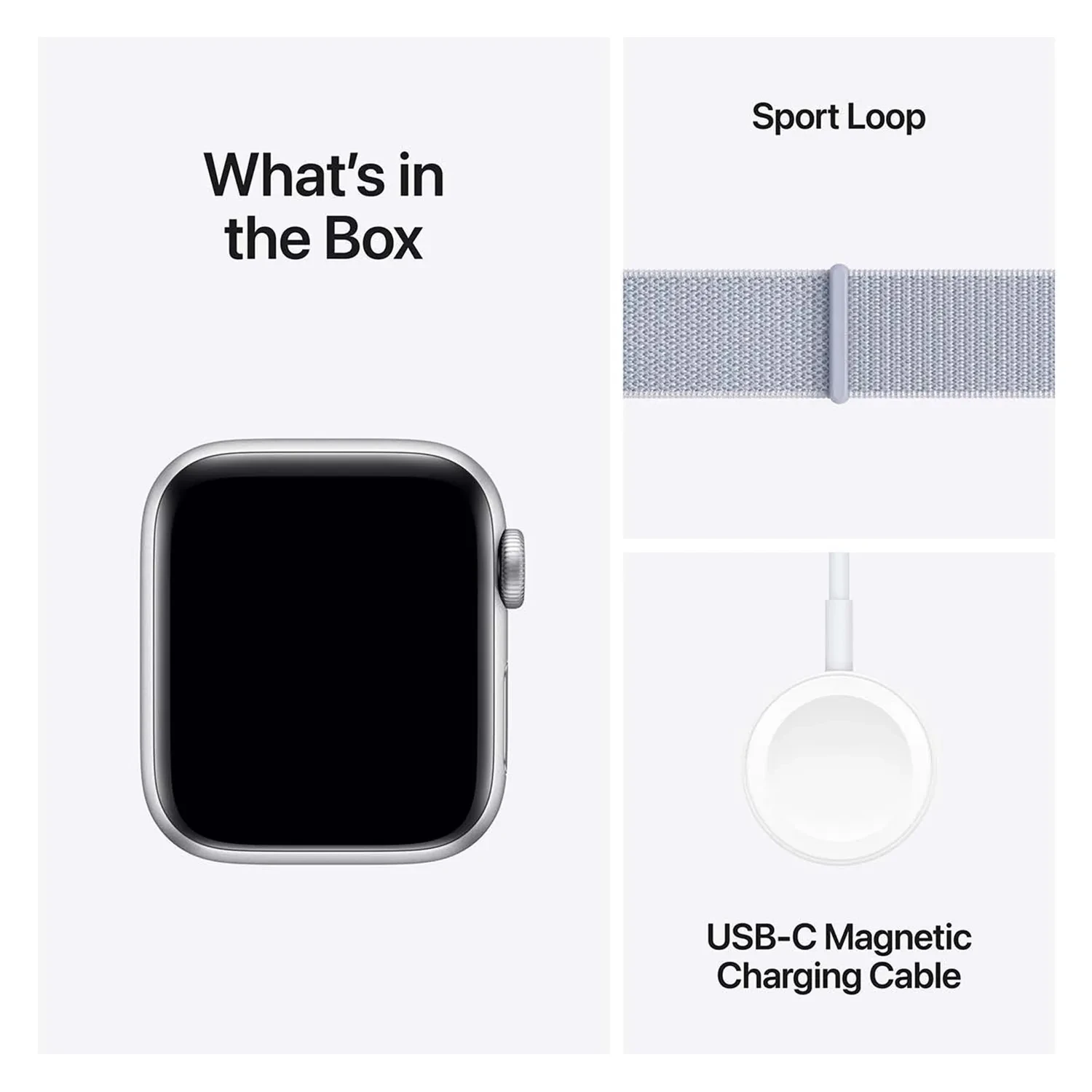 Apple Watch SE GPS 40mm Silver Aluminium Sport Loop MXEE3