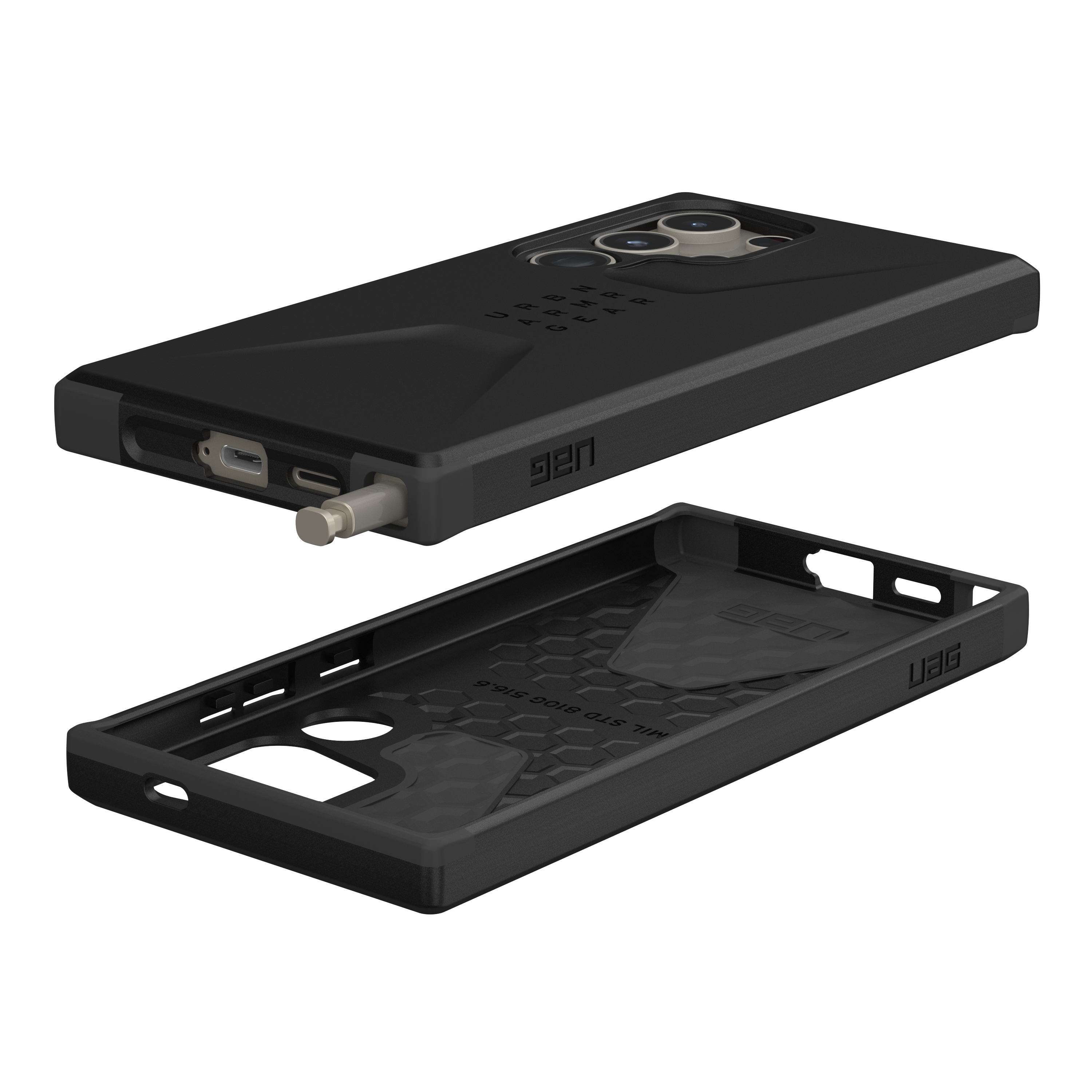 Samsung Galaxy S24 Ultra Schutzhülle Civilian Case (214439114040) - Schwarz