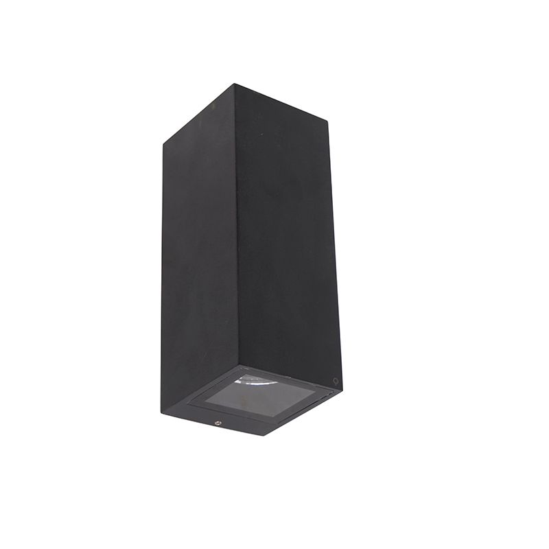 Moderne wandlamp zwart 2-lichts AR70 IP54 - Baleno