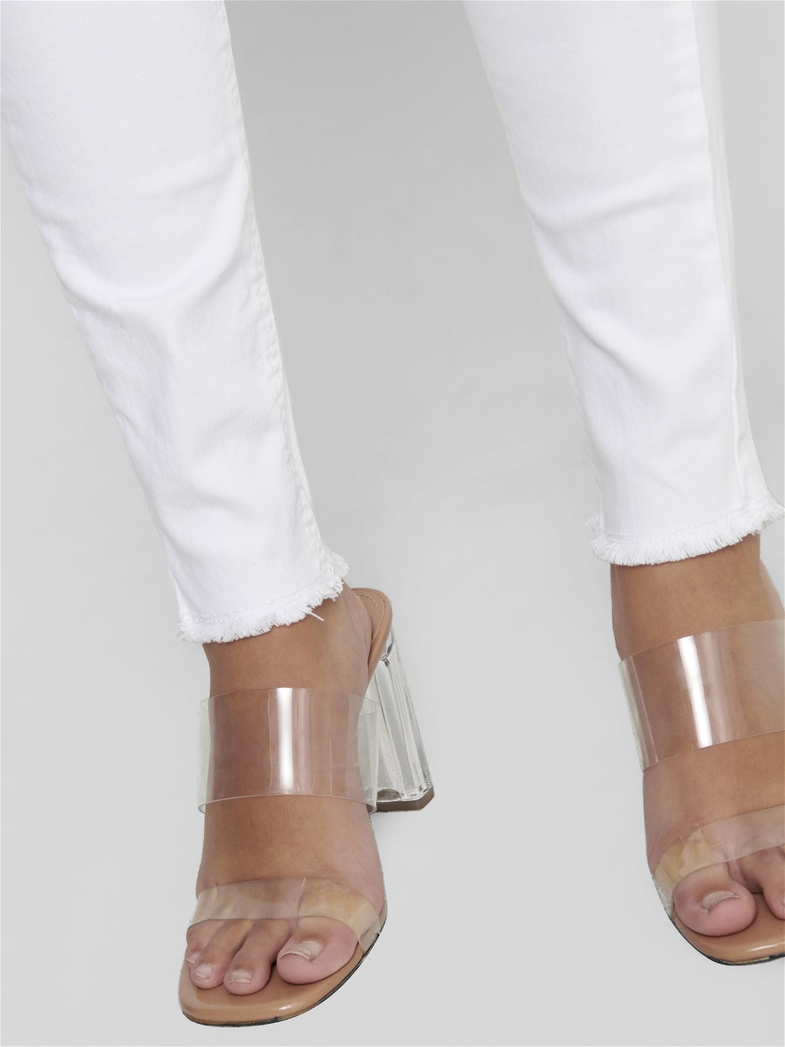 ONLBLUSH Mittlere Taille Skinny Fit Jeans White
