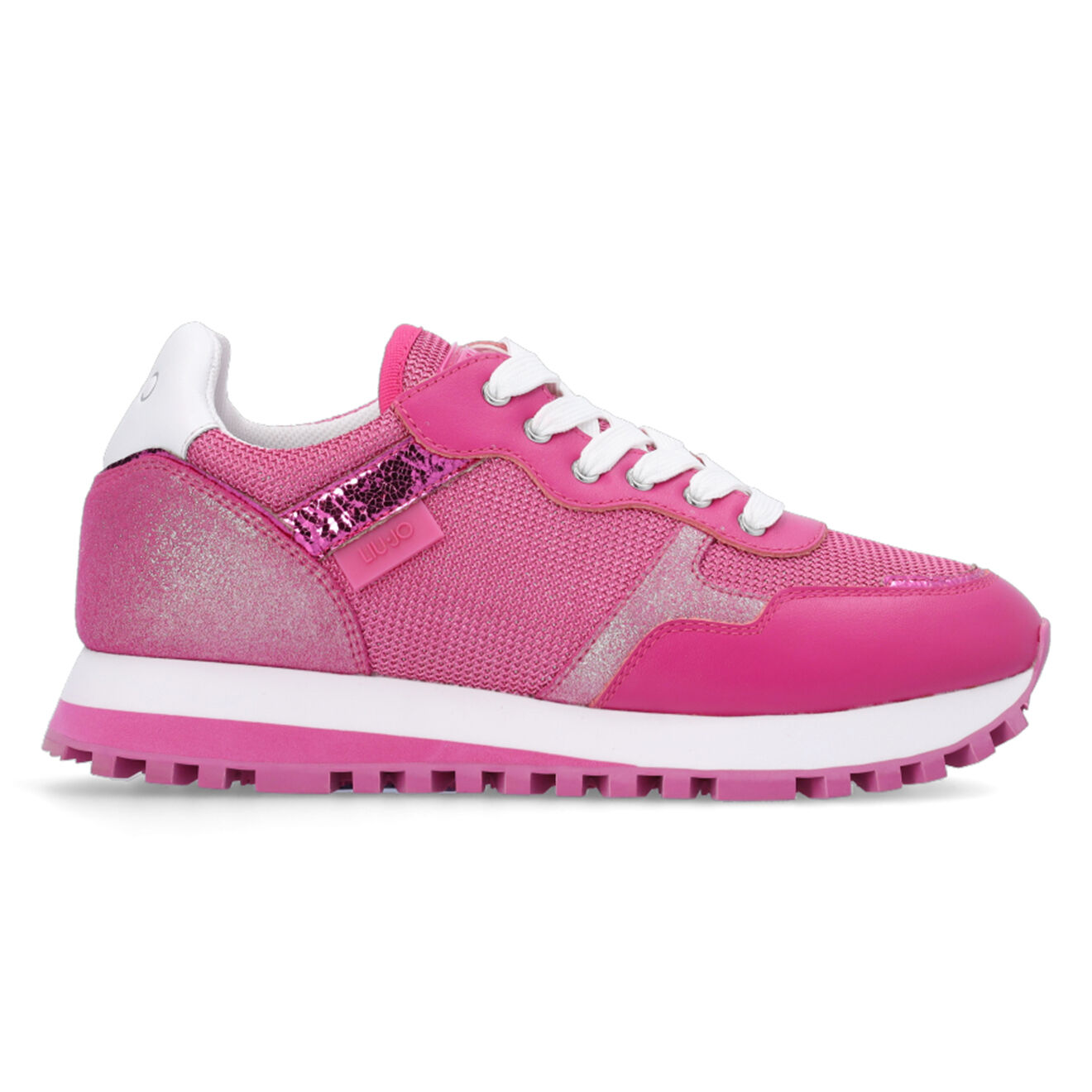Liu-Jo Sneakers en Cuir Balia rose/blanc